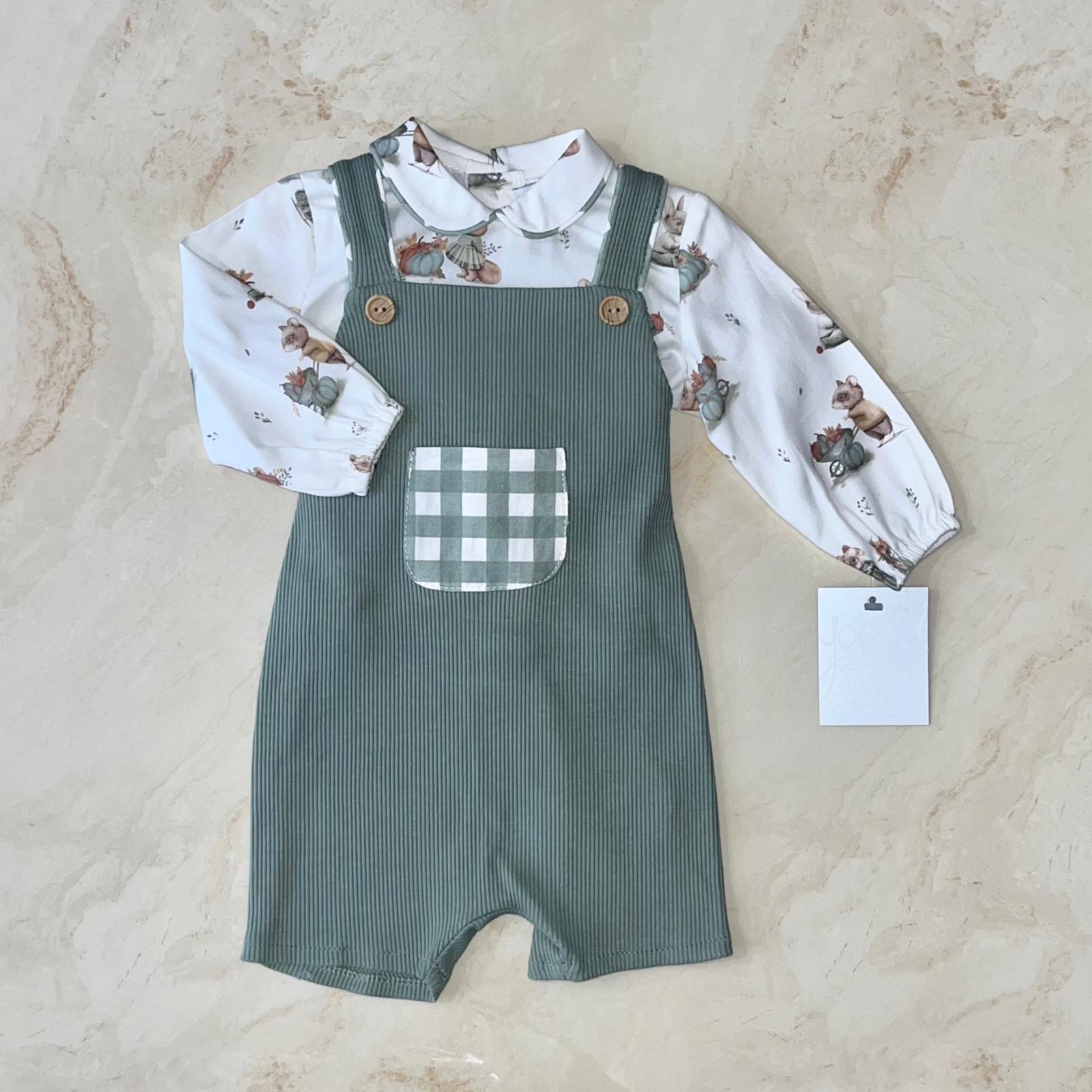 Yoedu Salopette e camicina Animaletti - Anima Kids