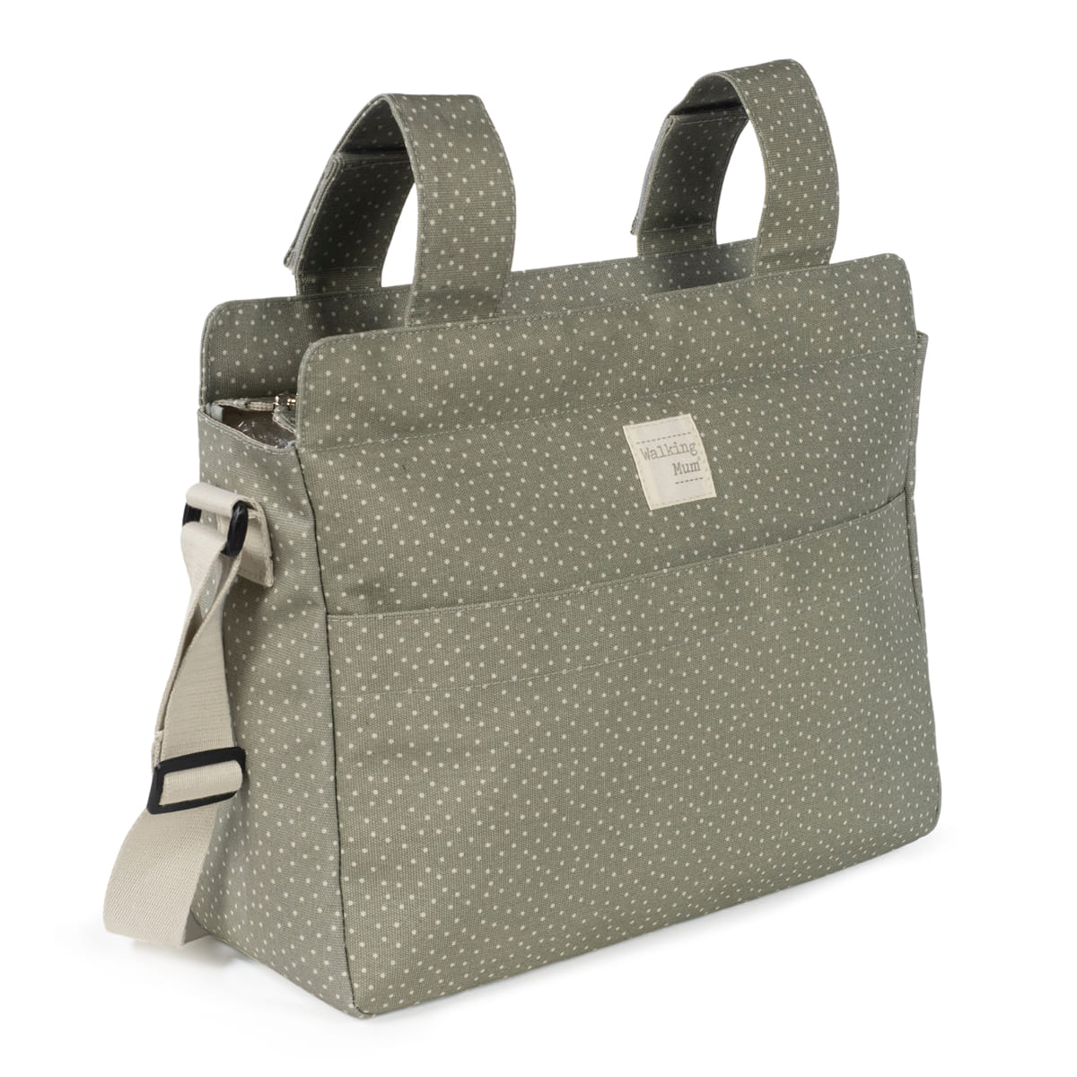 Walking Mum Borsa fasciatoio Pois Poppy  Muschio