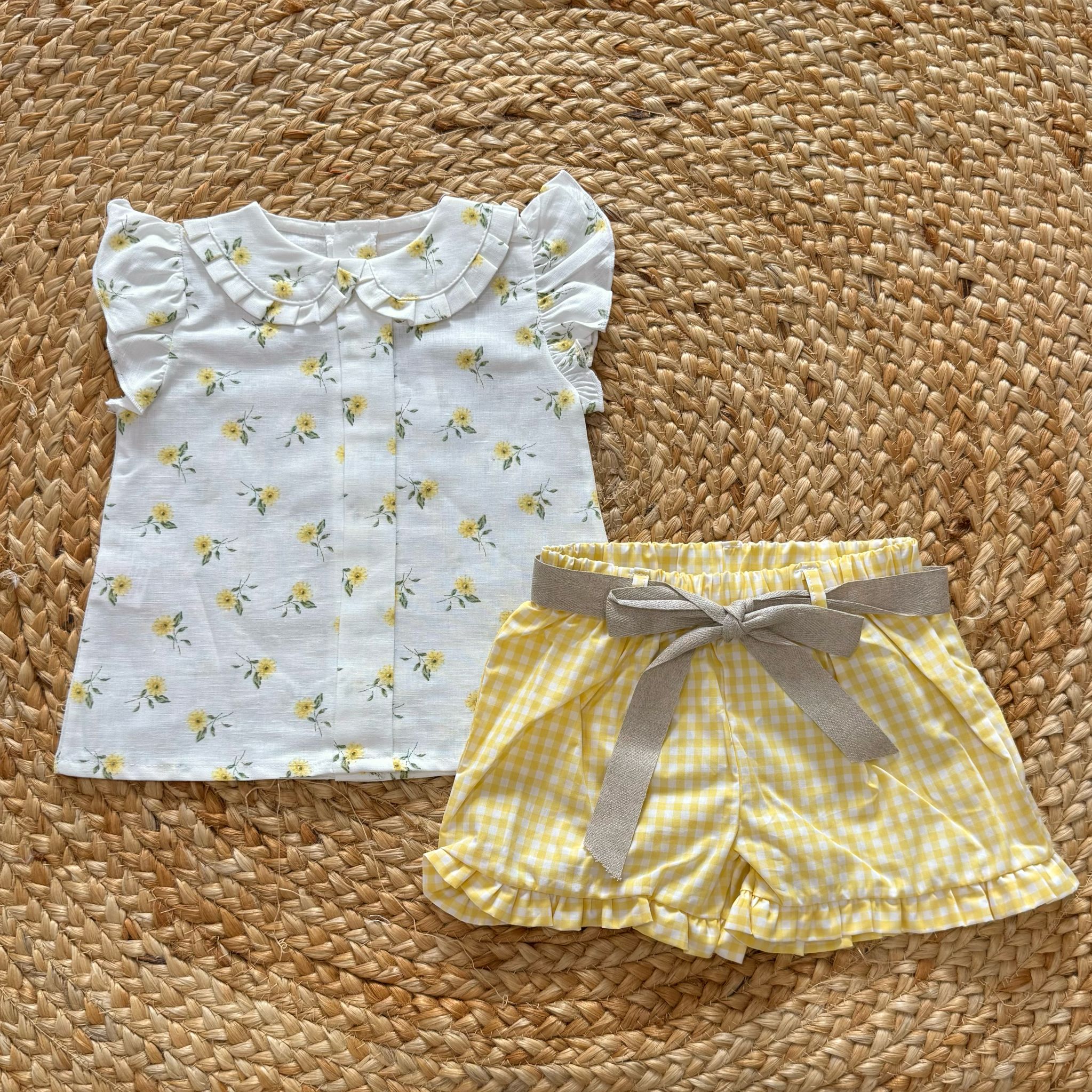 BabyVip Completino Fiori e vichy