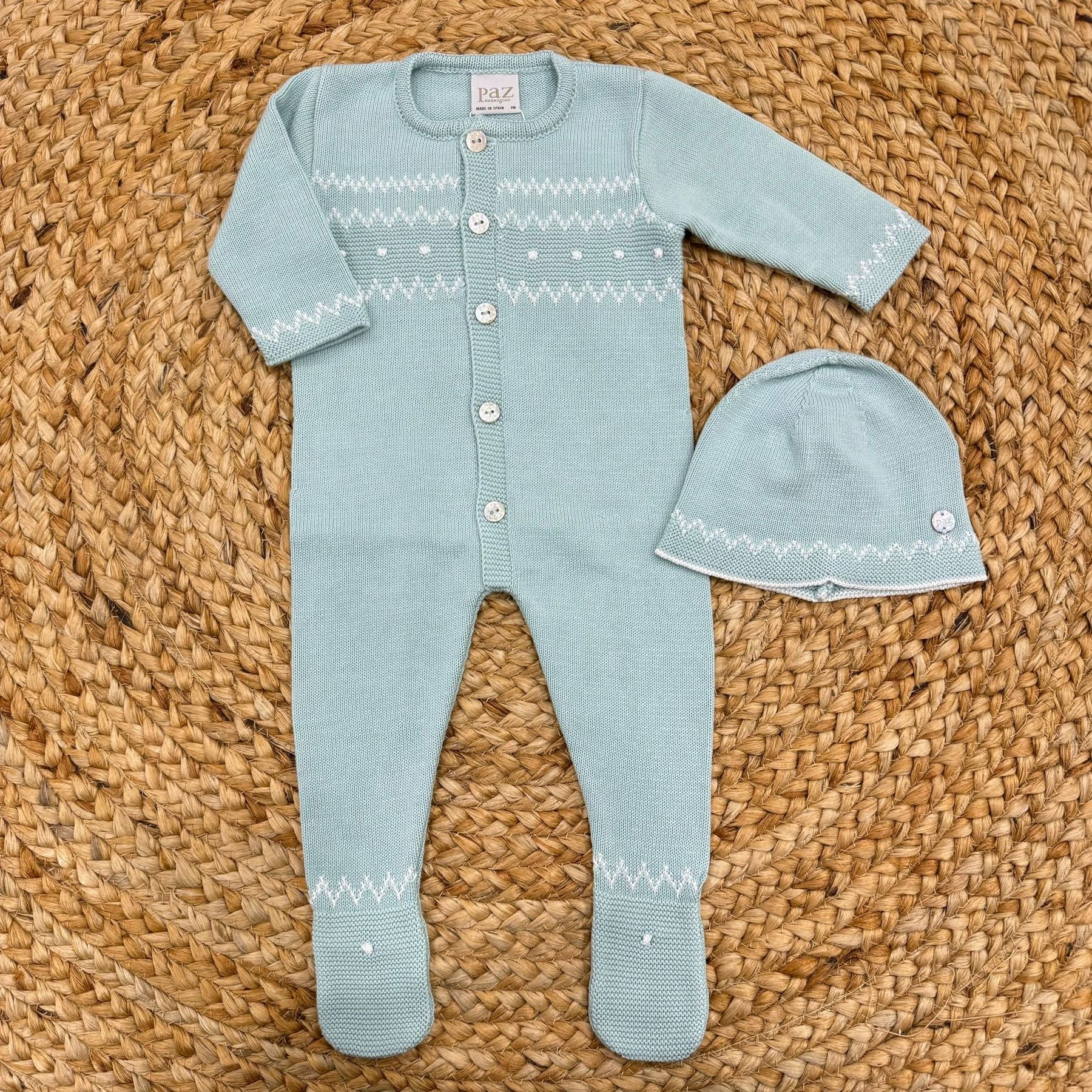 Paz Rodrìguez Onesie with Wire Bonnet