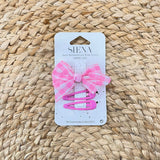 Siena Vichy bow clip set
