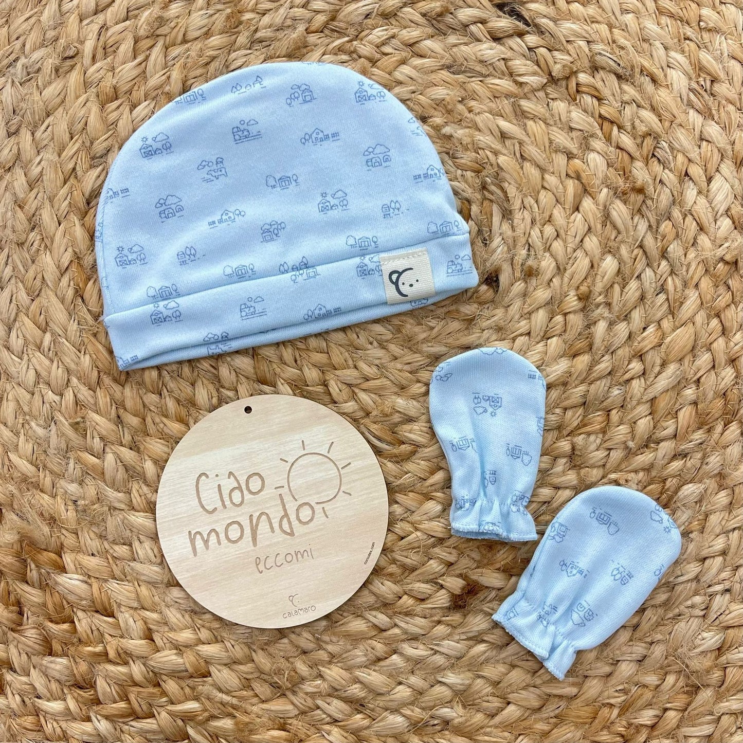 Squid House Hat and Mittens Set