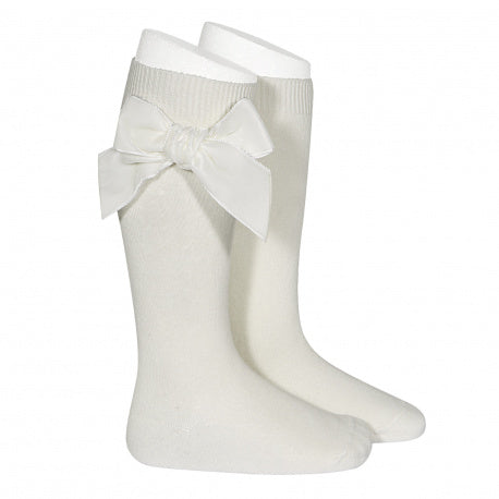 Condor Bow Socks in velvet