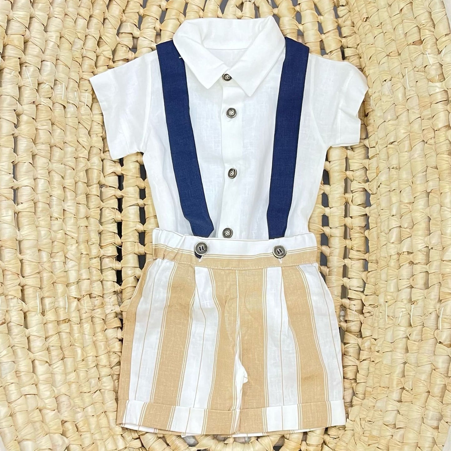 BabyVip Dungarees and suspender shirt