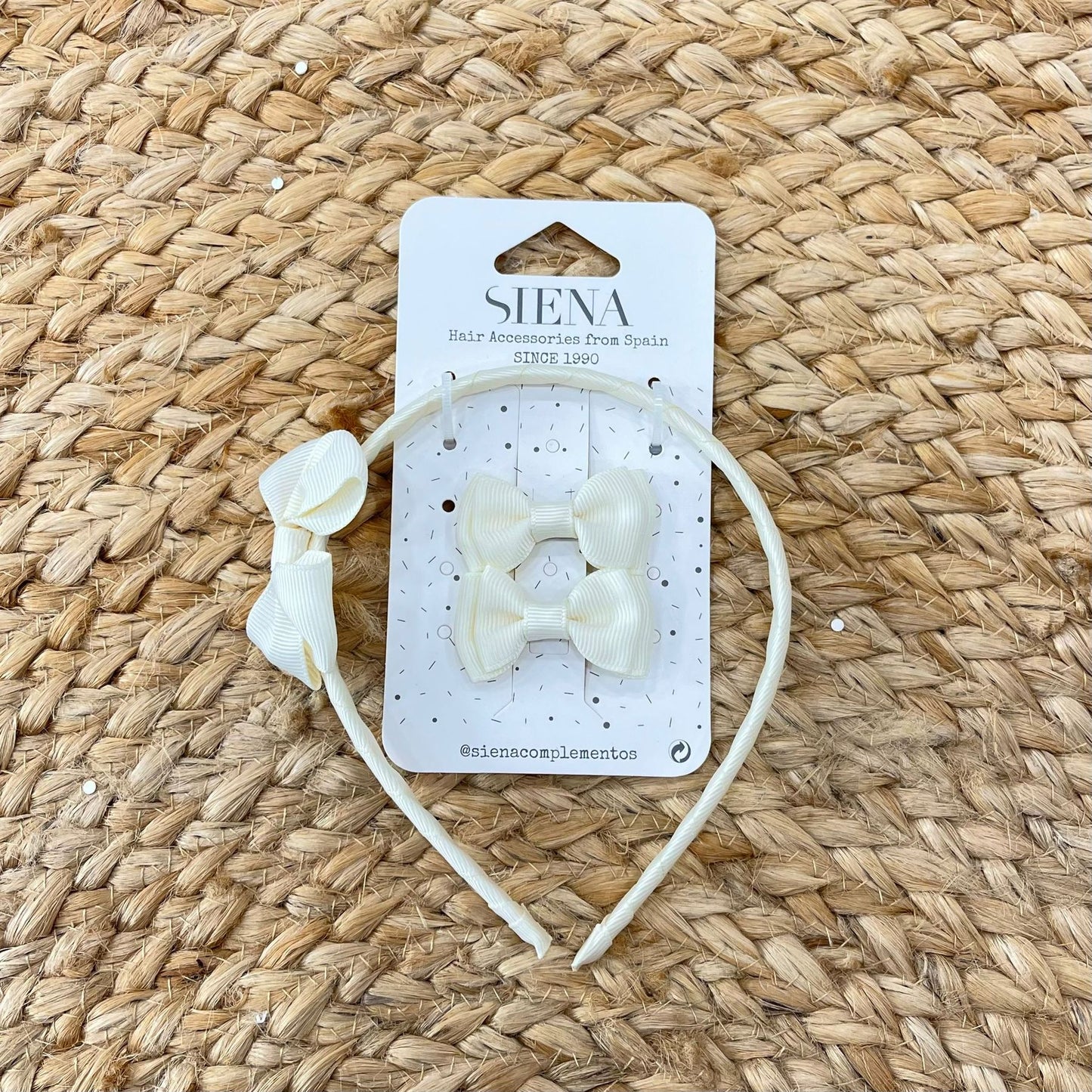 Siena Bow headband and clip set
