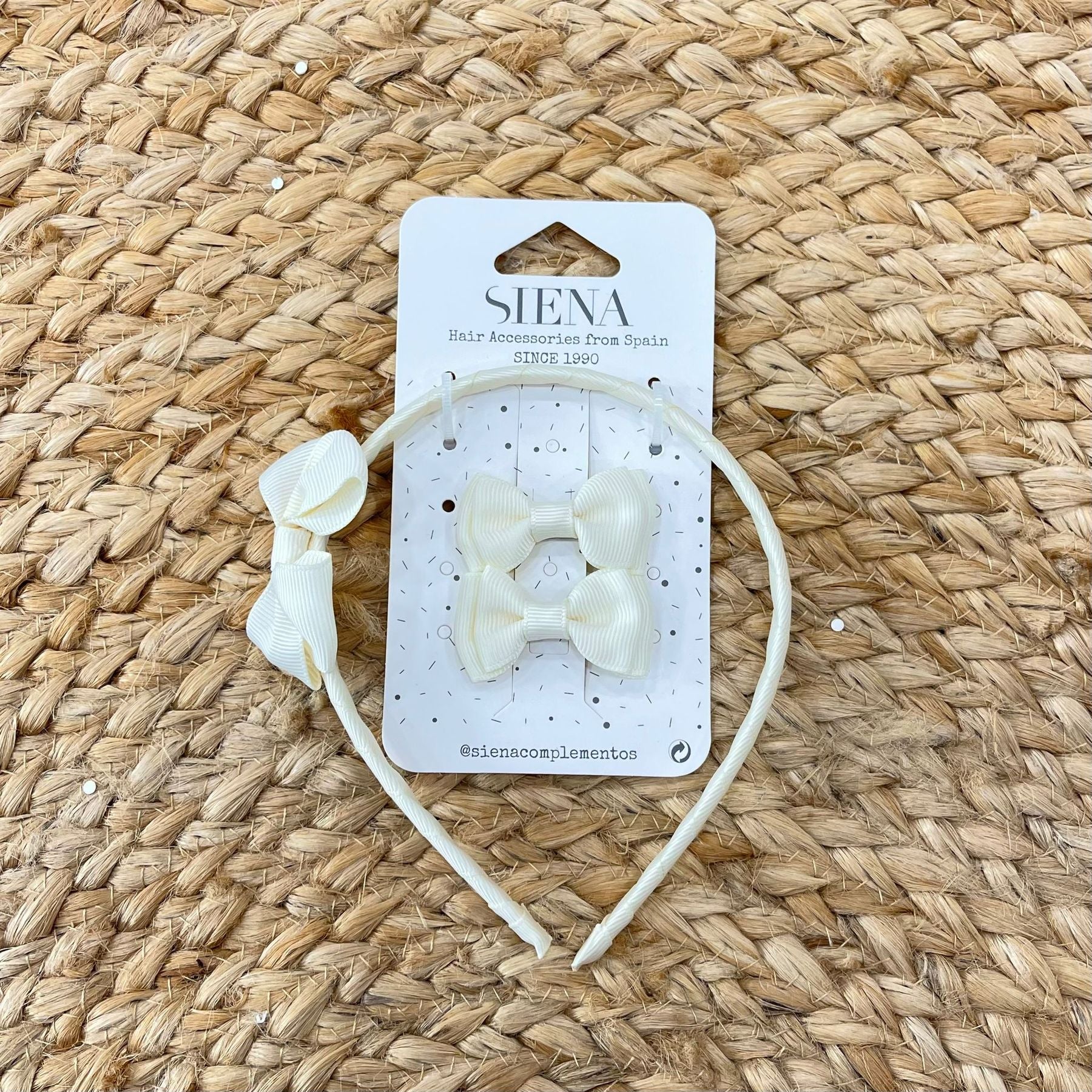 Siena Bow headband and clip set