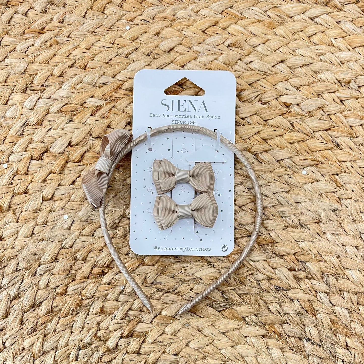 Siena Bow headband and clip set