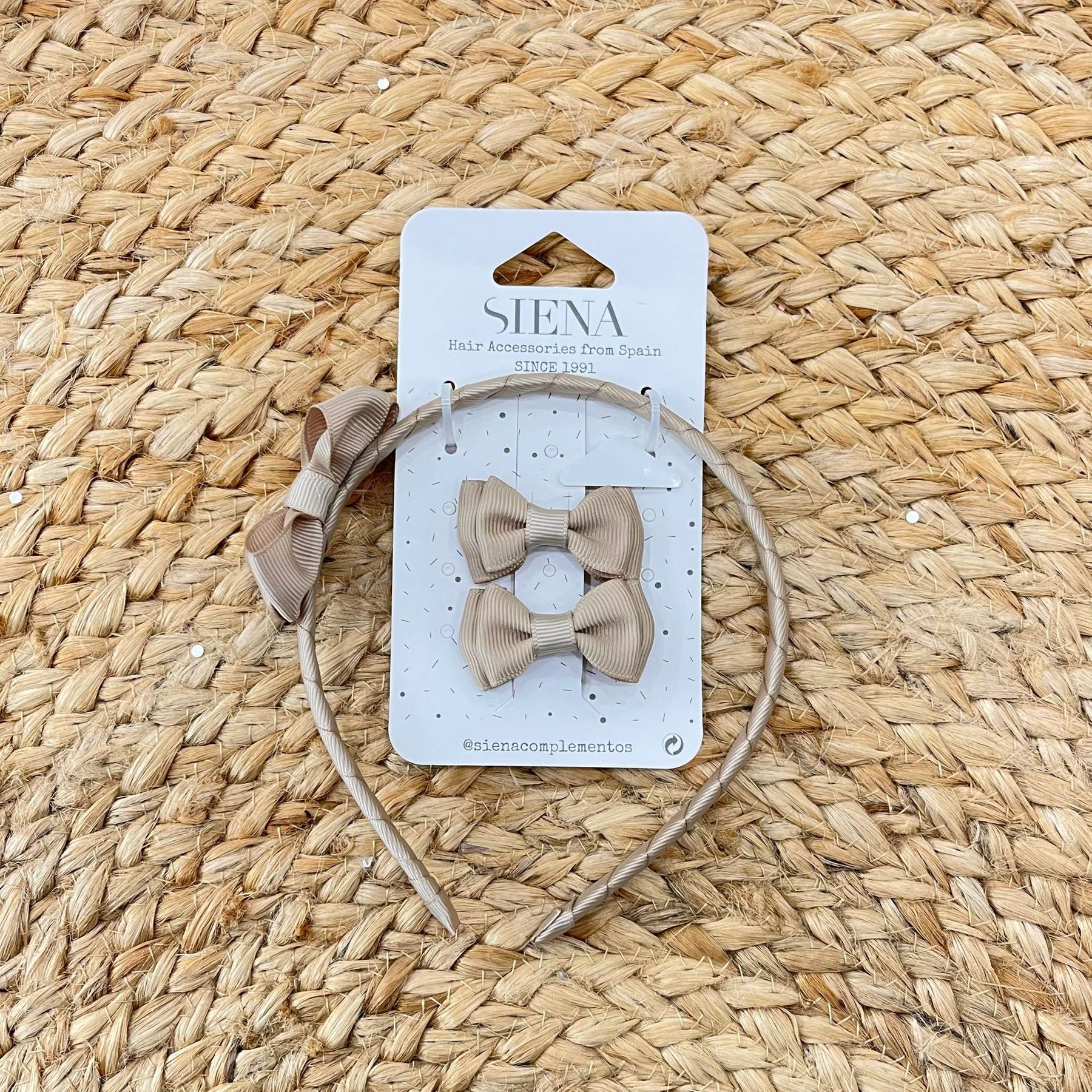 Siena Bow headband and clip set