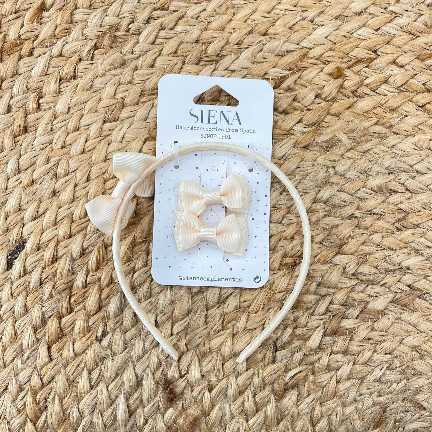 Siena Bow headband and clip set