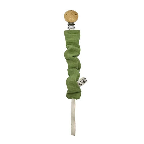 Cucùsettete Chain Pacifier Holder Clip in natural wood