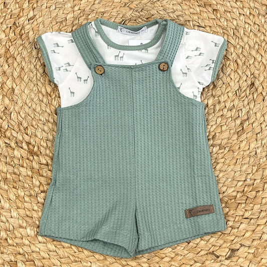 Squid Dungarees with organic cotton t-shirt