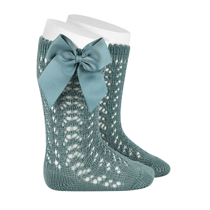 Condor Perforated Sock with bow