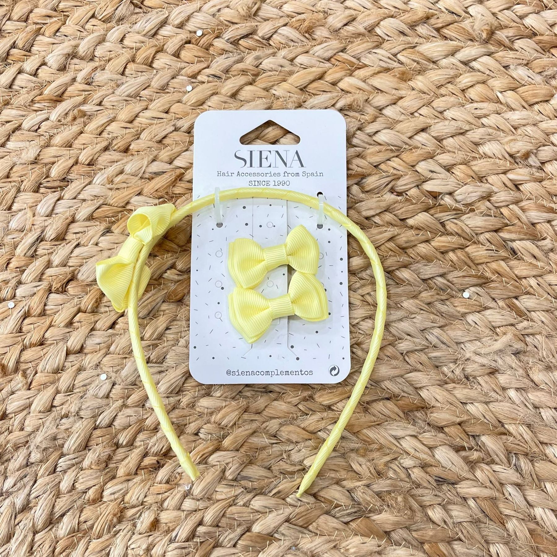 Siena Bow headband and clip set