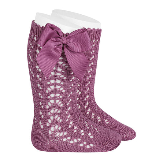 Condor Perforated Sock with bow