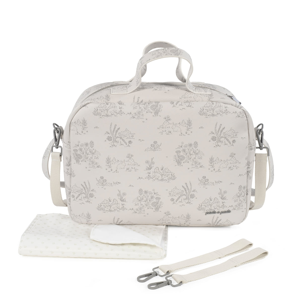 Pasito a Pasito Borsa fasciatoio Toile de jouy Cream