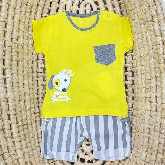BabyVip Striped T-shirt and shorts