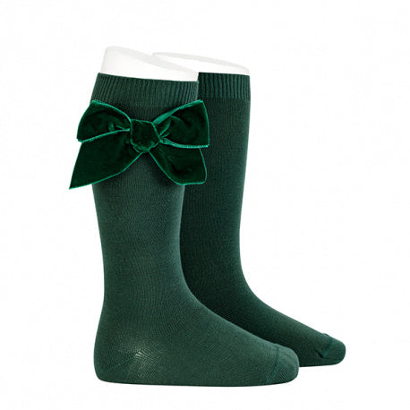 Condor Bow Socks in velvet