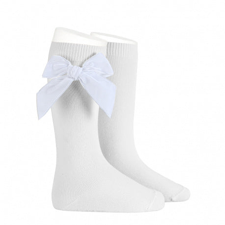 Condor Bow Socks in velvet