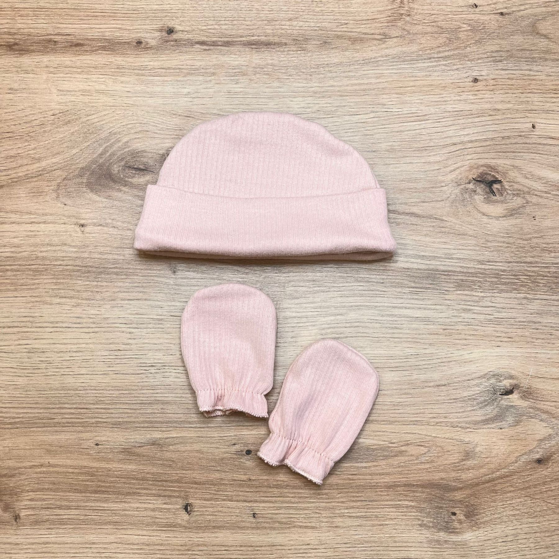 Squid Ribbed Hat and Mittens Set