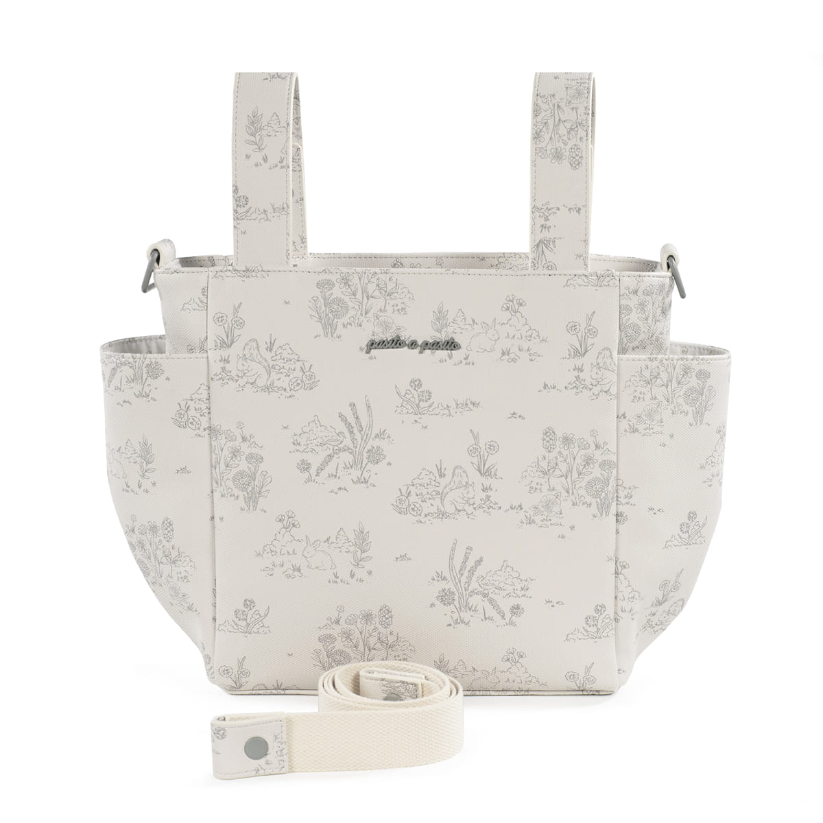 Pasito a Pasito Crossbody Bag Toile de jouy Cream