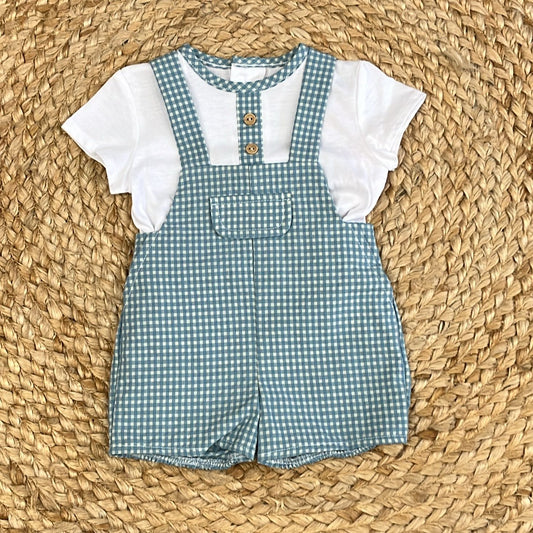 Del Sur Overalls and blouse in Vichy