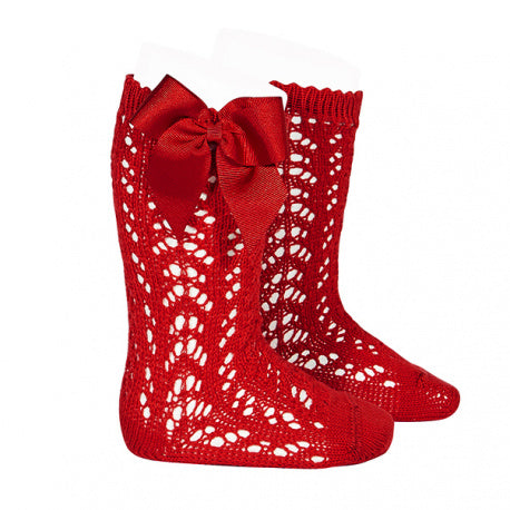 Condor Perforated Sock with bow