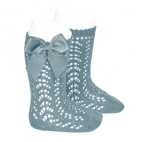 Condor Perforated Sock with bow