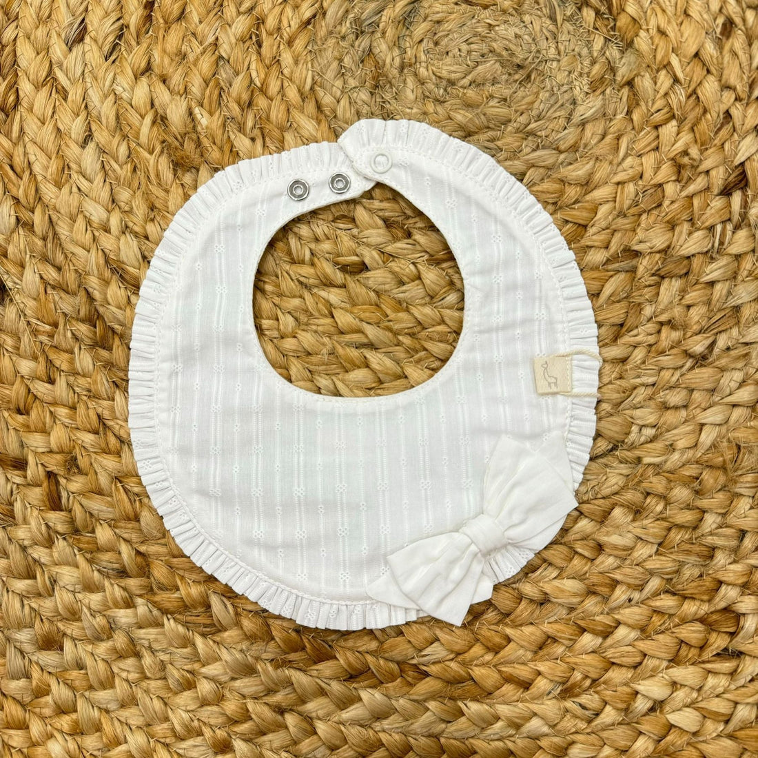 Baby Gi Bavaglino Fiocco Sangallo - Anima Kids