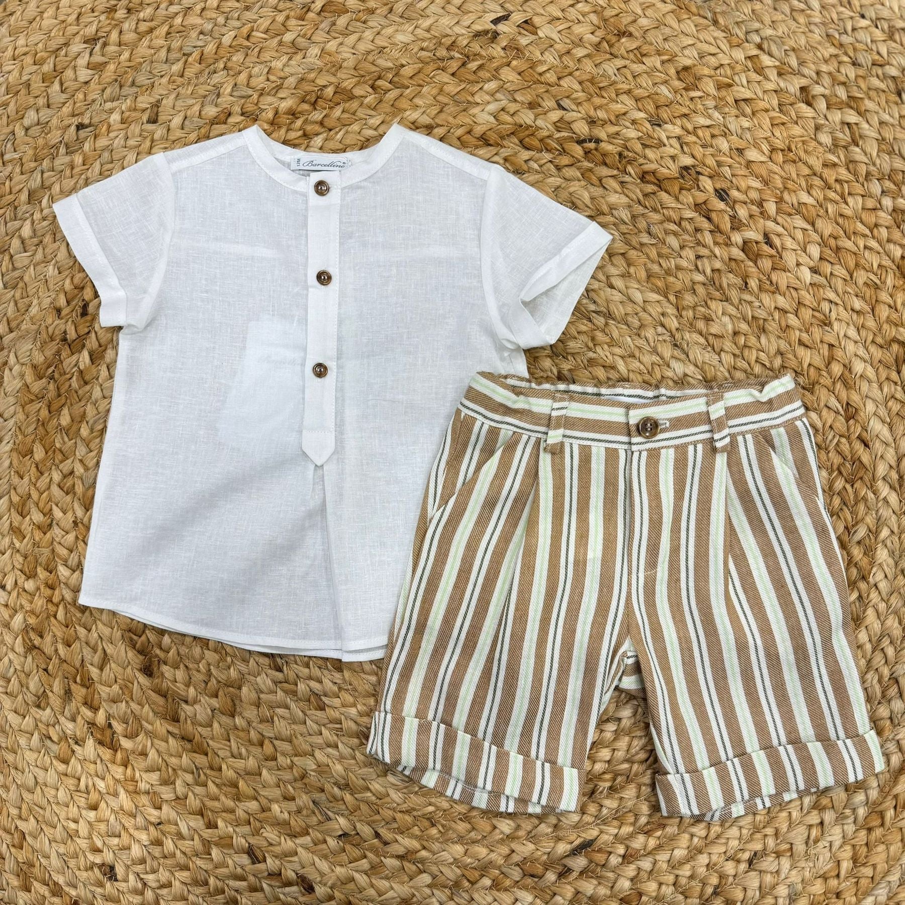 Barcellino Camicina e pantaloncino A righe - Anima Kids