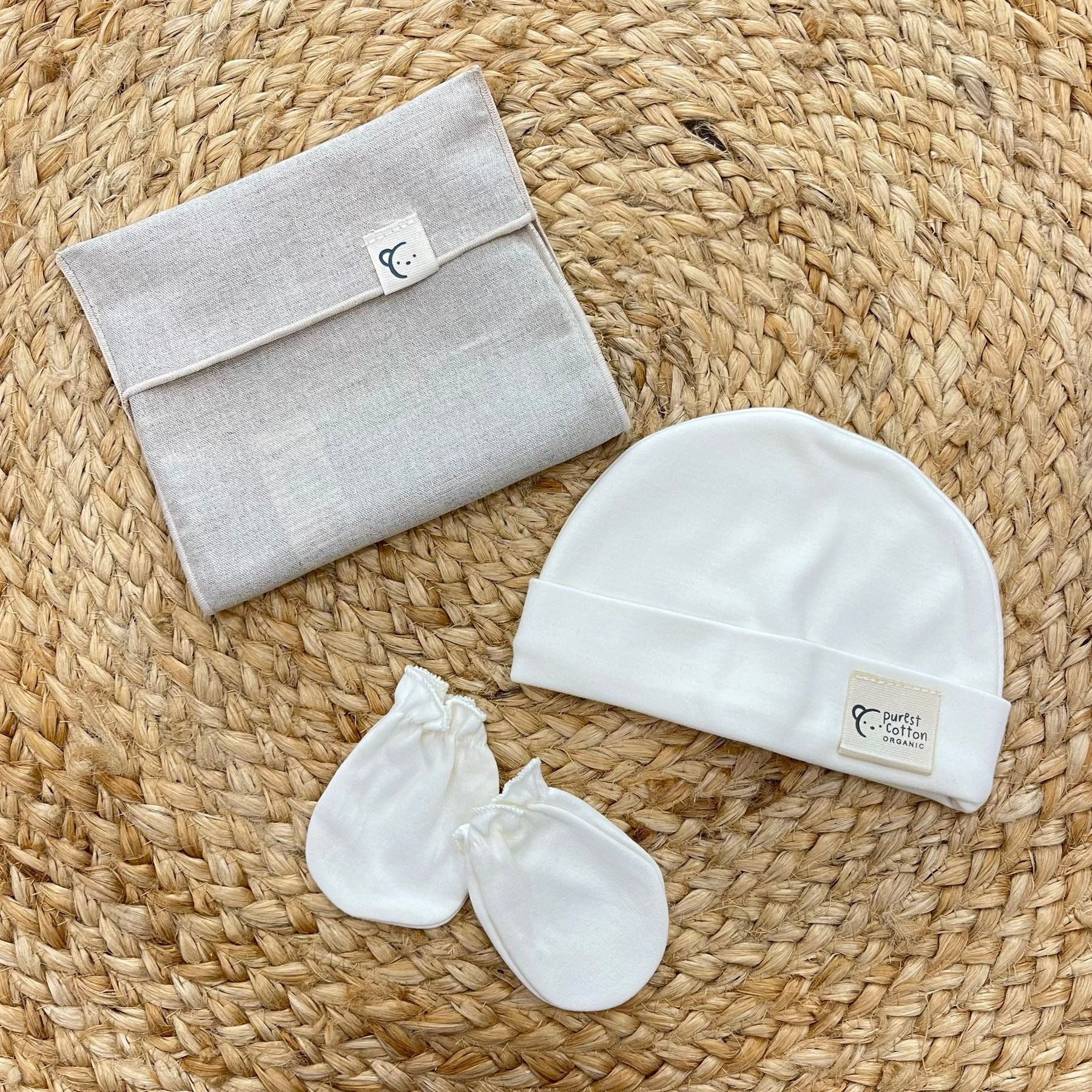 Calamaro Set Cappellino e Muffole Organico - Anima Kids