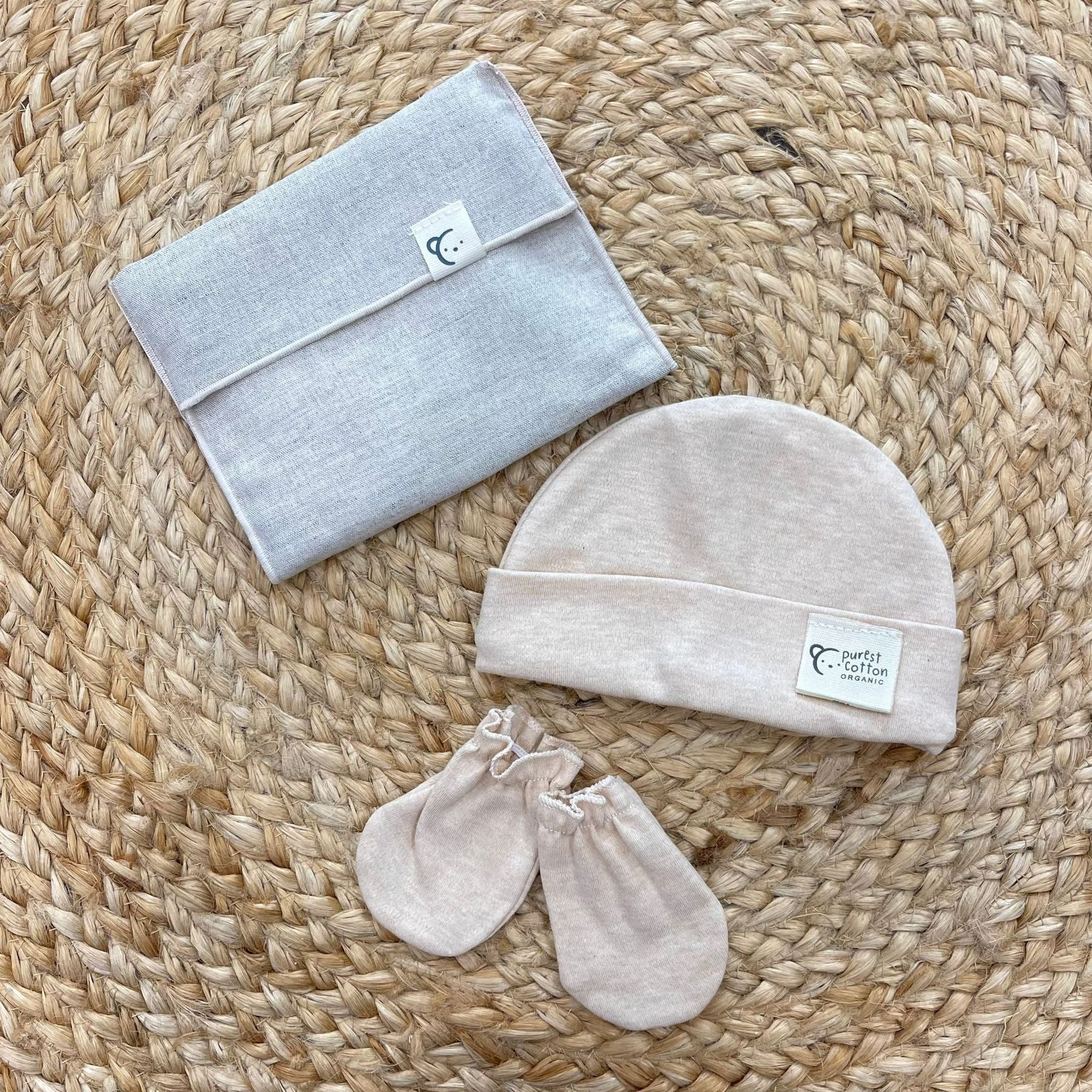 Calamaro Set Cappellino e Muffole Organico - Anima Kids