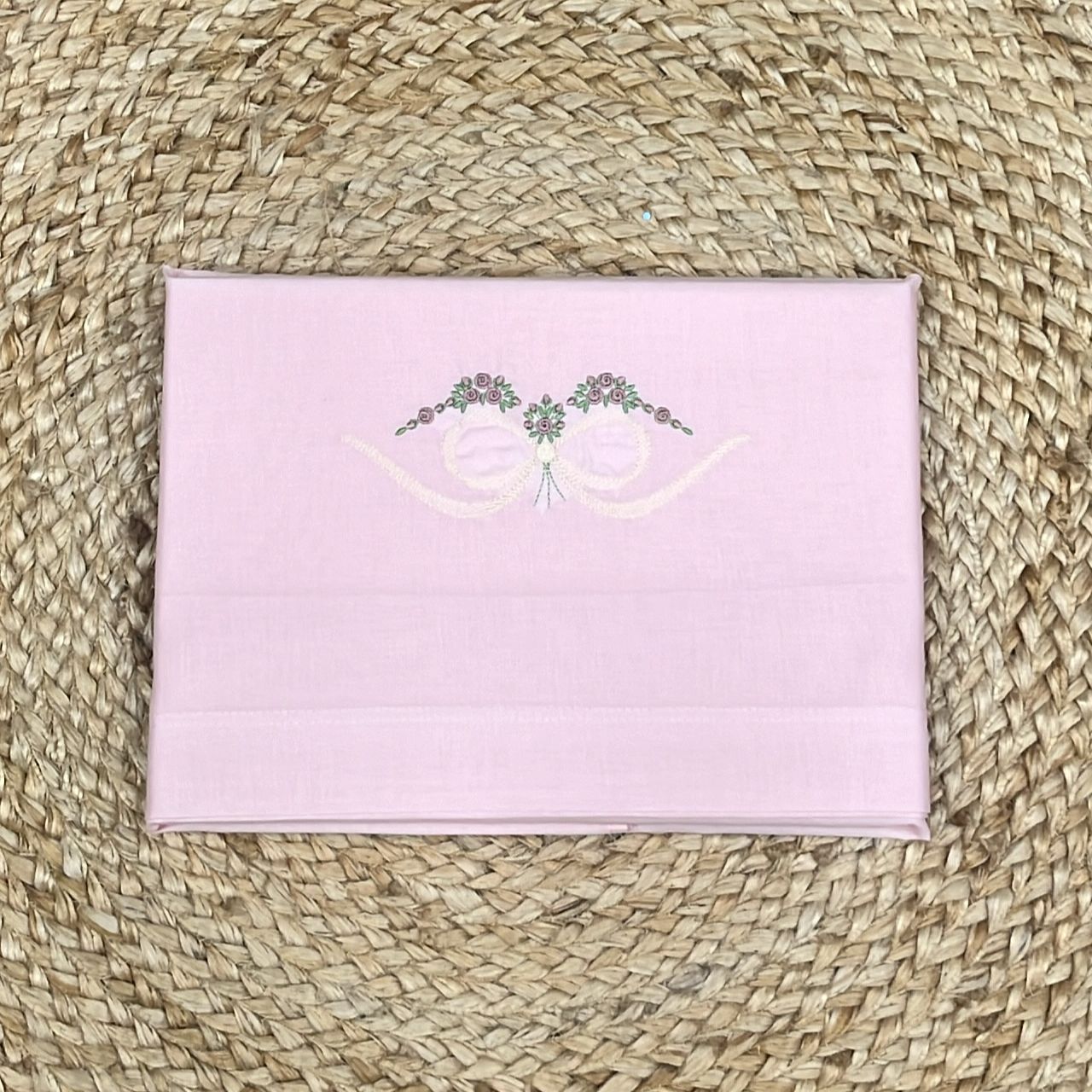 Dondolo Set Lenzuolino Con Ricamo Per Passeggino - Anima Kids