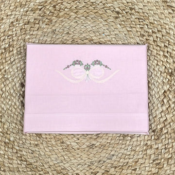 Dondolo Set Lenzuolino Con Ricamo Per Passeggino - Anima Kids