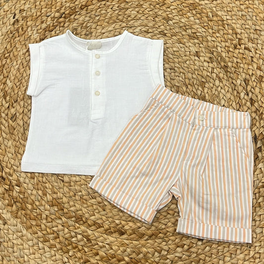Lalalù Striped t-shirt and shorts