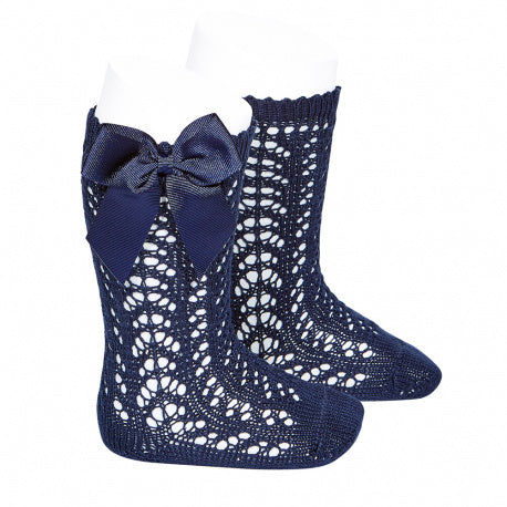 Condor Perforated Sock with bow