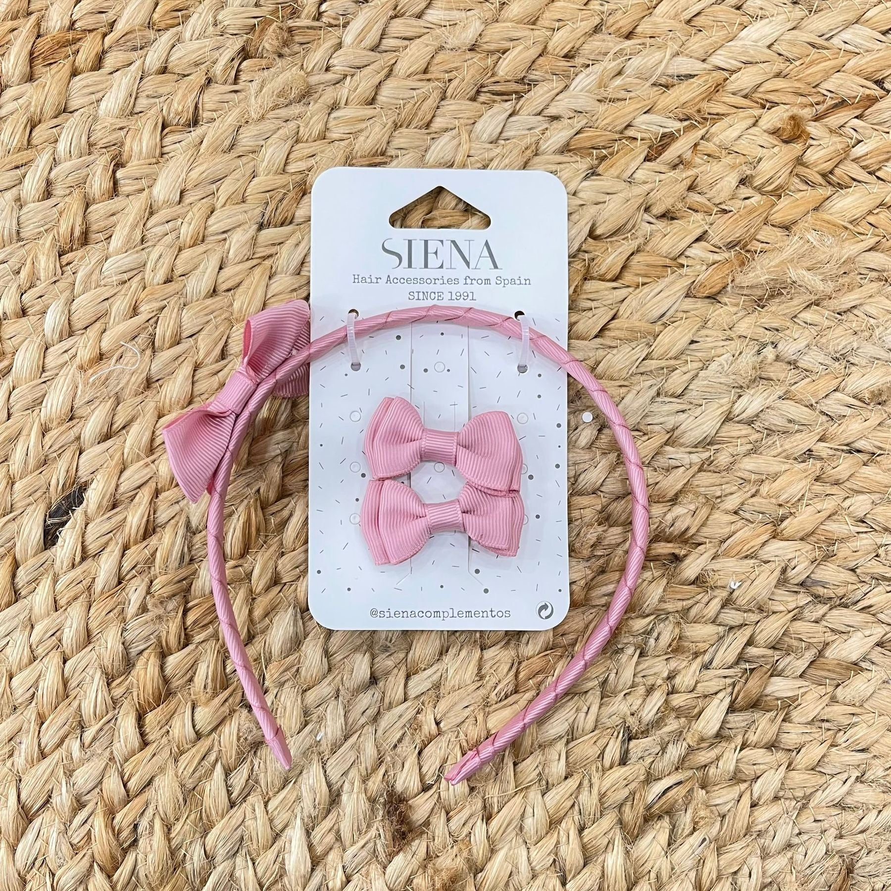 Siena Bow headband and clip set
