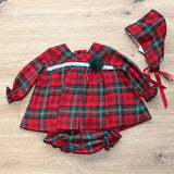 Yoedu Blouse with Coulotte and Tartan Bonnet