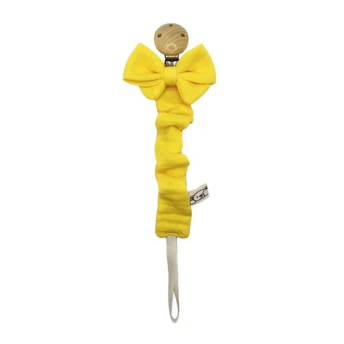 Cucùsettete Pacifier Holder Chain Wooden clip and bow