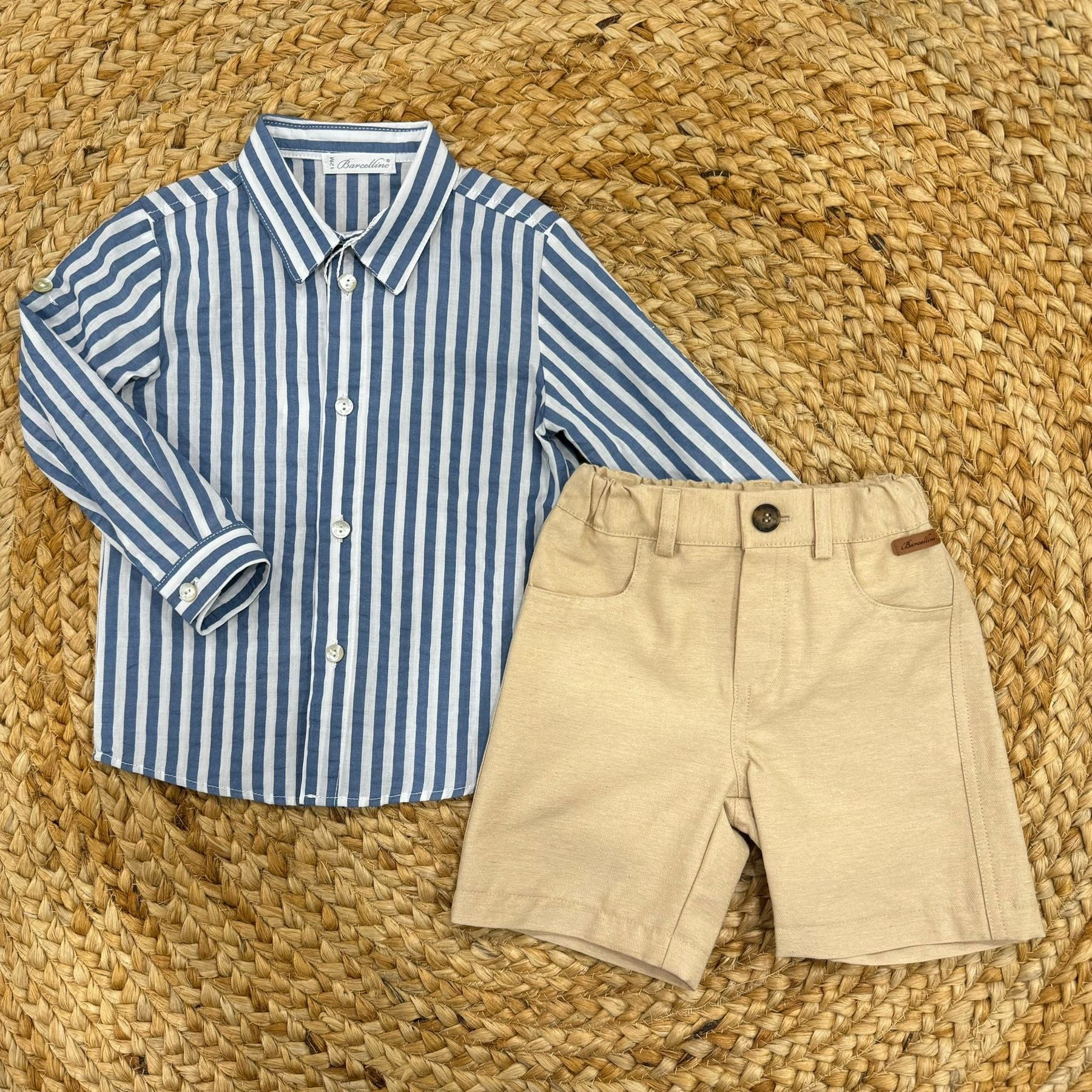 Barcellino Striped shirt and Bermuda shorts
