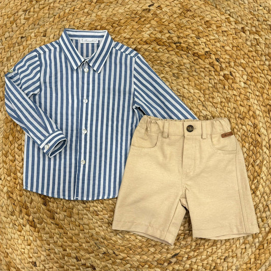 Barcellino Striped shirt and Bermuda shorts