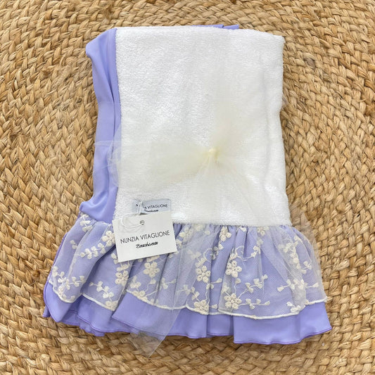 Nunù Beachwear Lolita Violet Beach Towel