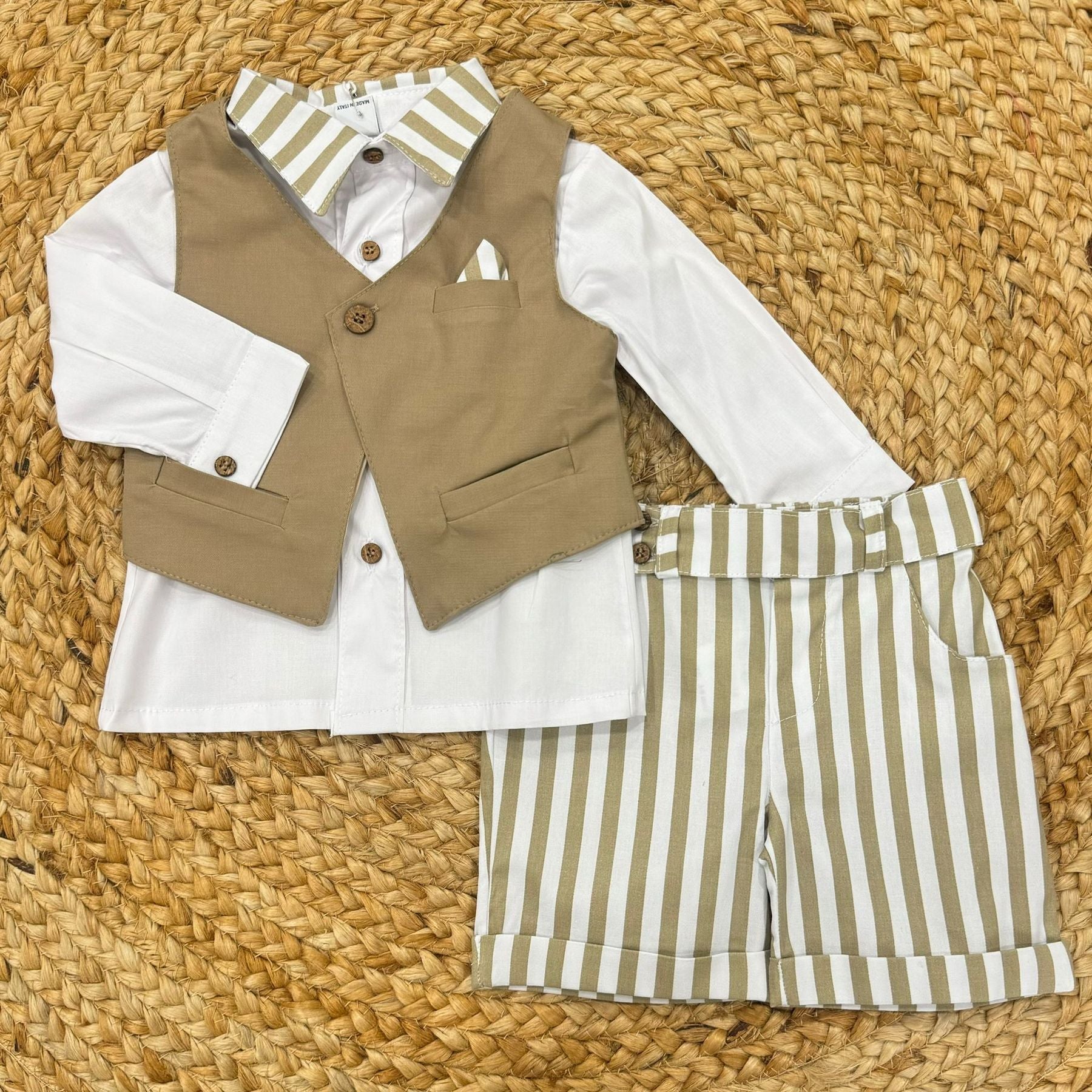 The Striped Layette Set