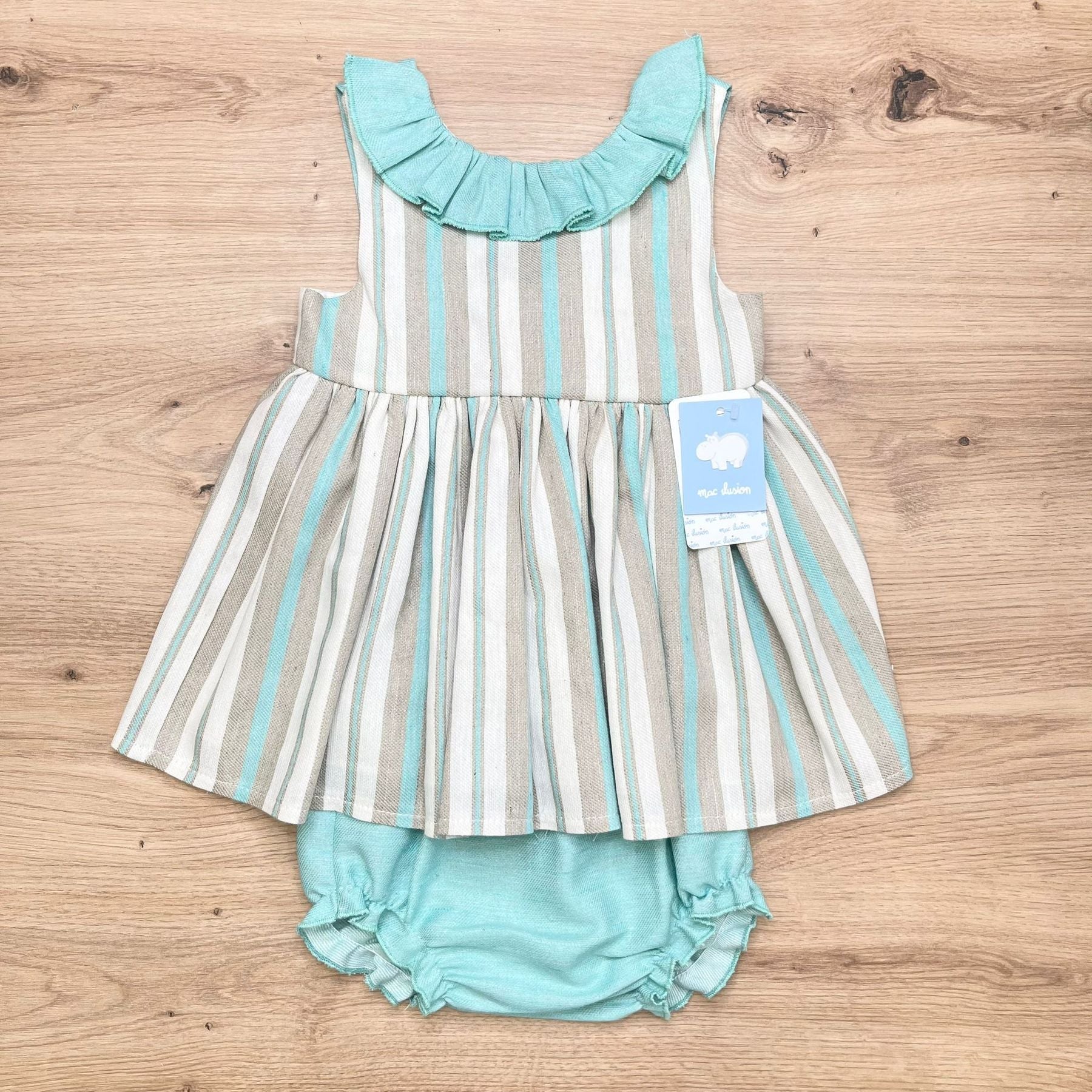 Mac Ilusion Blusa e coulotte A righe con fiocco - Anima Kids