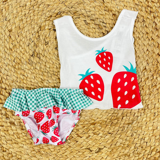 Squid T-shirt with Strawberry swimsuit