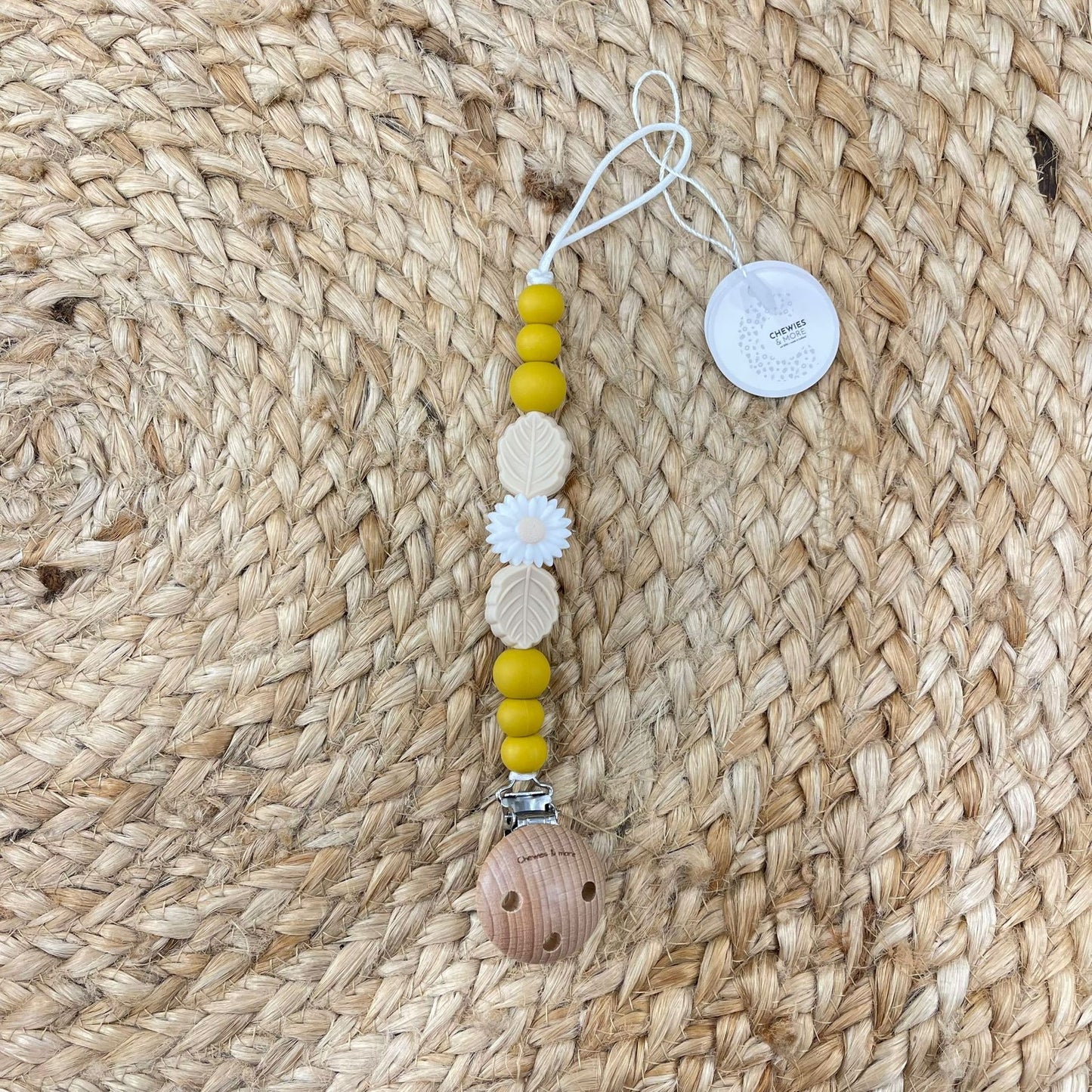 Buzz Leaf and Daisy Pacifier Holder Chain