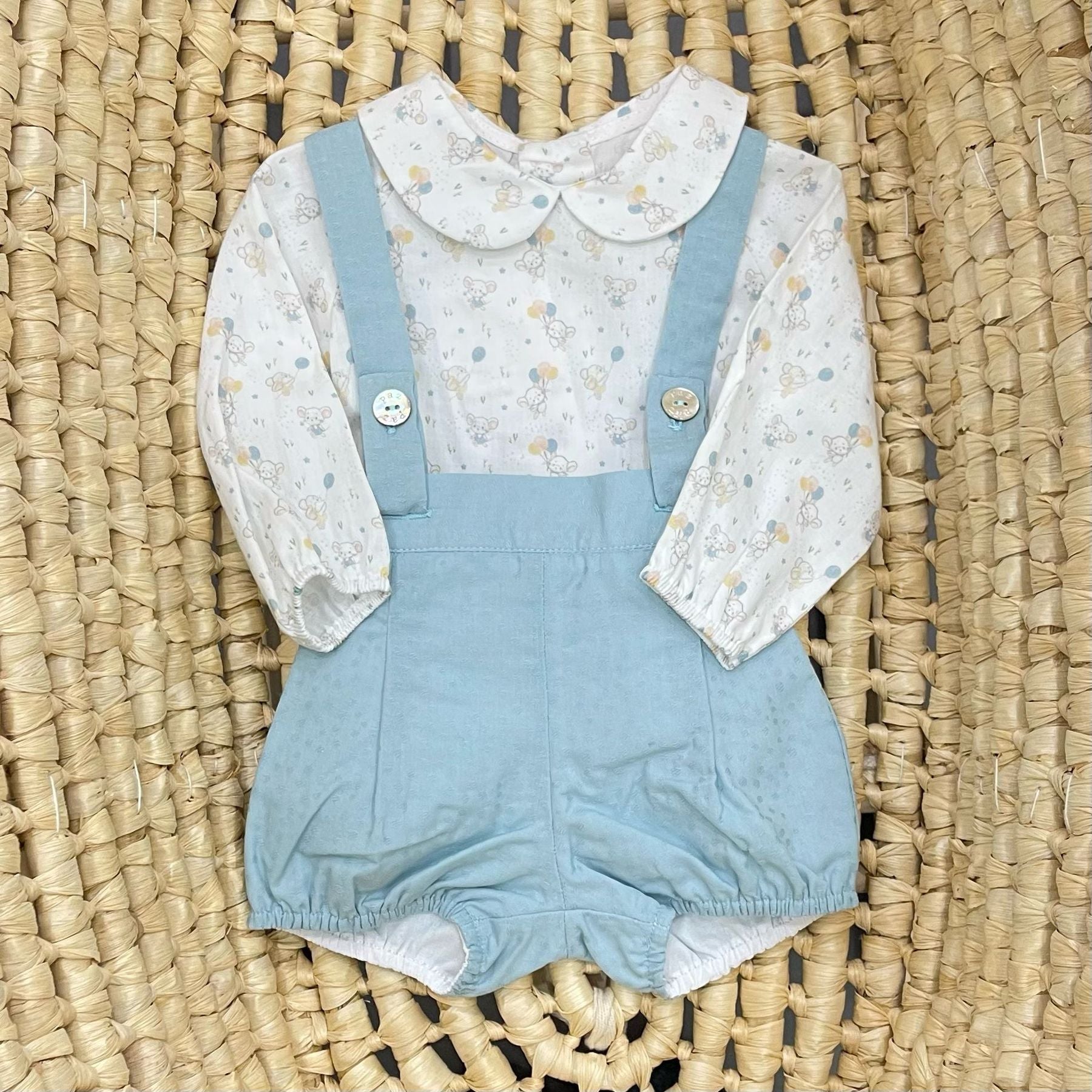 Paz Rodrìguez Salopette e camicina Topolini - Anima Kids