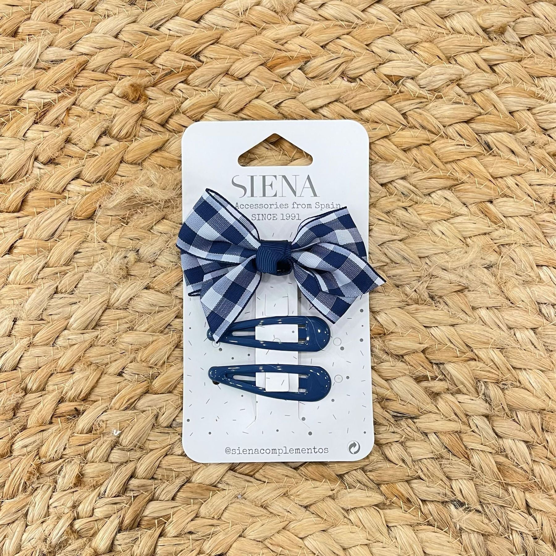 Siena Set clip Fiocco Vichy - Anima Kids