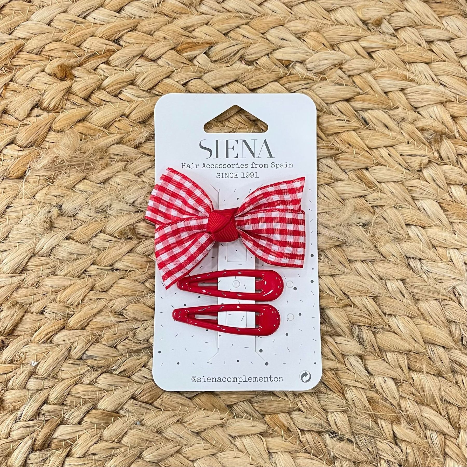 Siena Set clip Fiocco Vichy - Anima Kids