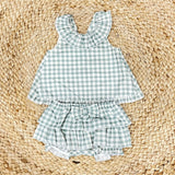 BabyVip Vichy blouse and culotte