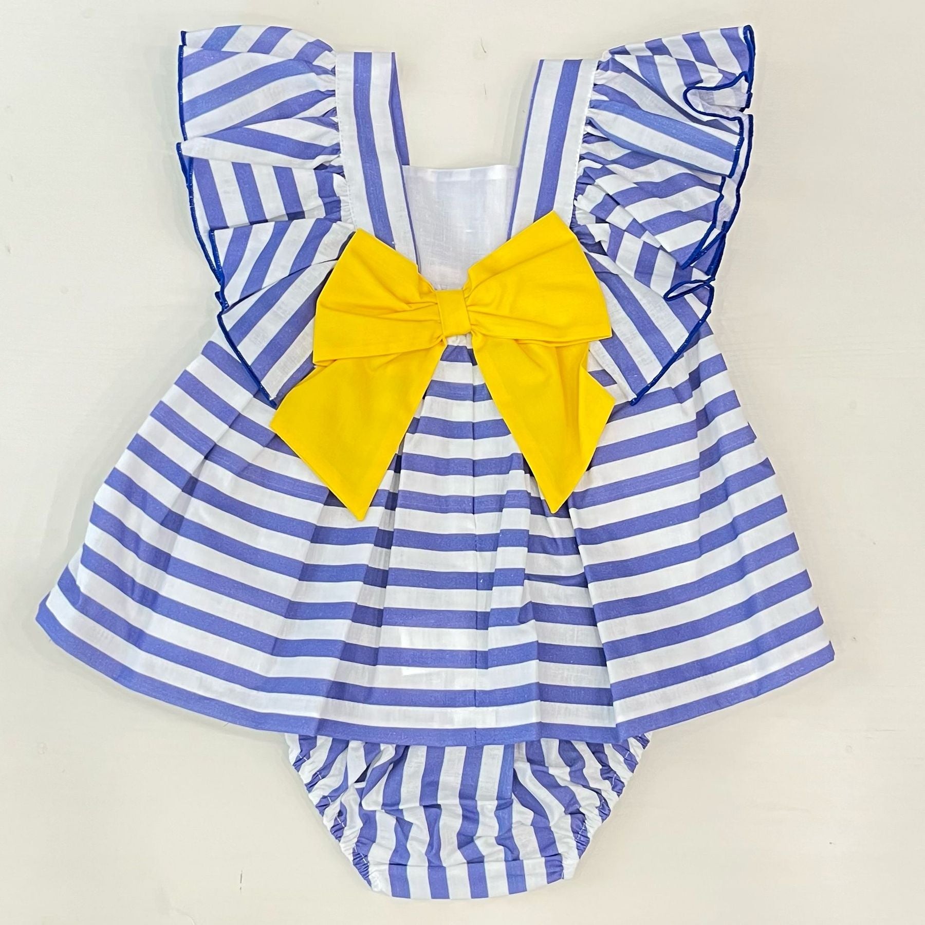 Mon Petit Striped blouse and culotte with bow